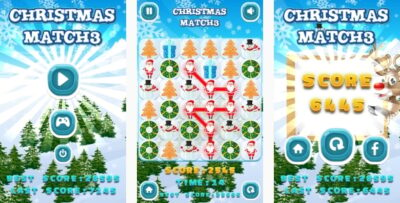 Christmas Match3 - HTML5 Game + Android + AdMob (Construct 3 Construct 2 Capx)