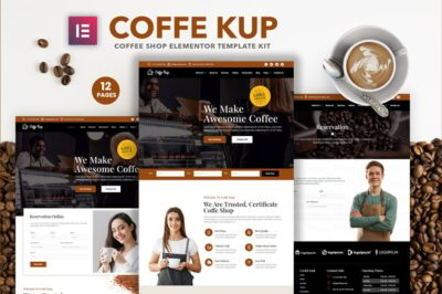 CoffeeKup – Cafe & Coffee Shop Elementor Template Kit