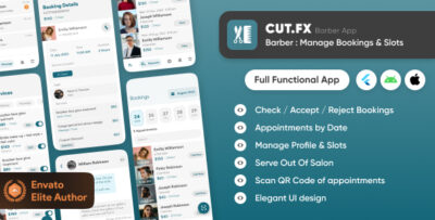 CutFX Barber App - Manage Salon Bookings & Slots