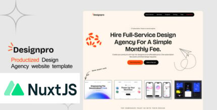 Designpro - Productized Design Agency Nuxt JS template