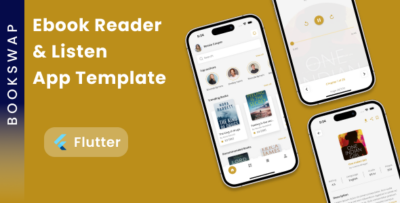 Ebooks Reader and Audiobooks Listen App template in Flutter BookSwap