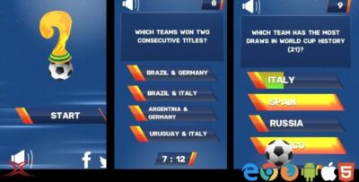 Football World Cup Quiz - HTML5 Game