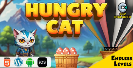 Hungry Cat HTML5 Construct 3 Game