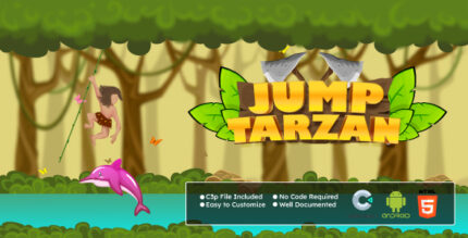 Jump Tarzan Game Arcade Platformer Game (HTML5 & Android) Construct 3