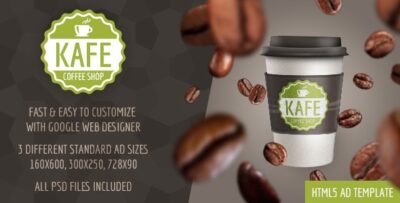 Kafe - HTML5 Coffee Shop Ad Template