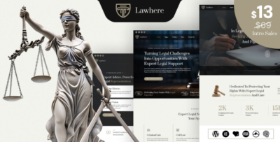 Lawhere - Lawyer, Law Firm WordPress Theme