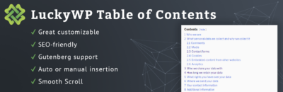 LuckyWP Table of Contents for AMP