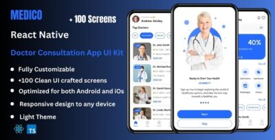 Medico - Doctor Appointment Booking & Healthcare React Native Expo App Ui Kit