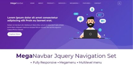 Mega Navbar Multipurpose Menubar