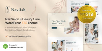 Naylish – Nail Salon & Beauty Care FSE WordPress Theme