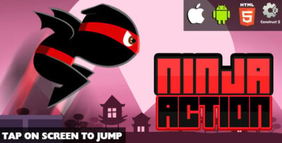 Ninja Action - HTML5 Game (CAPX)