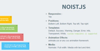 Noist.js - Flat Notification Messages