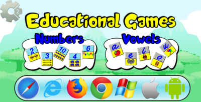 Numbers and Vowels - Educational Games (HTML5 and Mobile)