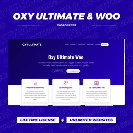 Oxy Ultimate & Woo Lifetime Wordpress plugin with original license key Activation for lifetime