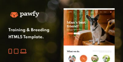 Pawfy – Dog Grooming & Breeding HTML Template