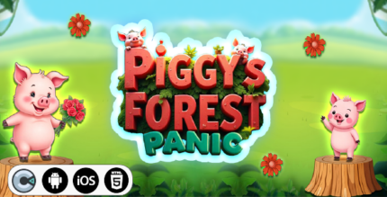 Piggy's Forest Panic - HTML5 Construct3 Game