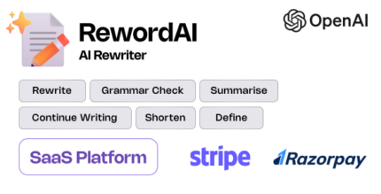 RewordAI - AI Rewriter and Grammar Corrector SaaS Platform