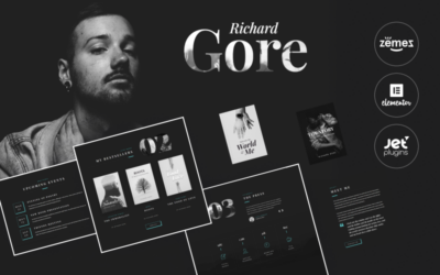 Richard Gore - Writer Portfolio Elementor WordPress Theme