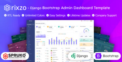 Rixzo - Django Bootstrap Admin Dashboard Template