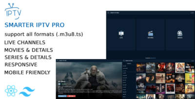 SMART IPTV PRO Responsive Web (Reactjs)