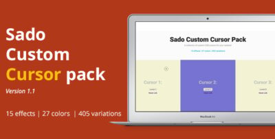 Sado Custom Cursor Pack JavaScript Cursor Plugin