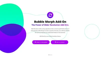 Slider Revolution Bubblemorph