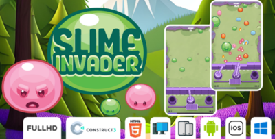 Slime Invader - HTML5 Game (Construct3)