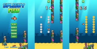 Splishy Fish - HTML5 Game + Mobile Version! (Construct 3 Construct 2 Capx)