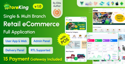 StoreKing - eCommerce (Grocery, Pharmacy, Supershop) App with Laravel Website & Admin Panel with POS