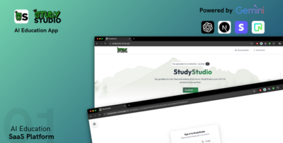 StudyStudio - AI Educational App, Course Helper, Custom AI Tutor Creator SAAS System