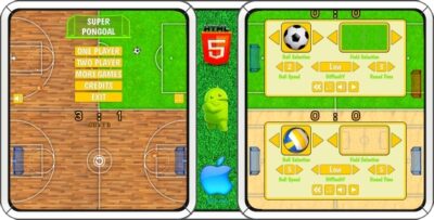 Super PonGoal - HTML5 Mobile Game (Construct 3 Construct 2 Capx)