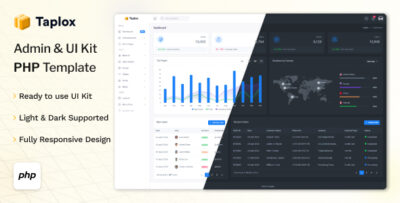 Taplox - PHP Admin Dashboard and UI Kit Template