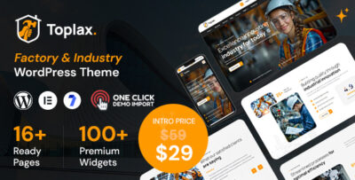 Toplax - Factory & Industry WordPress Theme