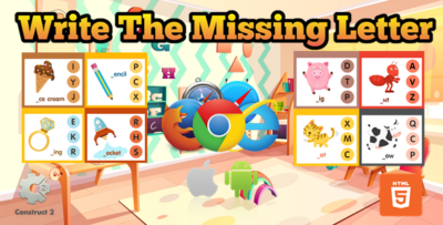 Write The Missing Letter for Kids - Educational Game - (.Capx)