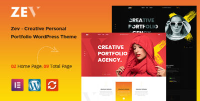 Zev – Creative Personal Portfolio WordPress Theme