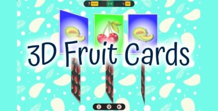 3D Fruit Cards - Cross Platform Memory Game