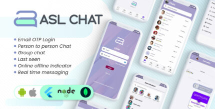 ASL Chat - A complete Chat & Group Chat Application, NodeJS Chat Using Flutter For Andorid & iOS