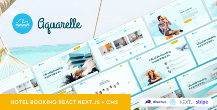 Aquarelle - React Hotel Booking Template with Next JS and Directus Headless CMS