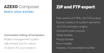 Azexo Composer Site Builder for HTML Templates