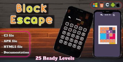 Block Escape - Classic Puzzle Game - HTML5, Construct 3