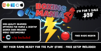 Boxing Mania - Construct 3 Game (HTML5, AdMob, C3P)