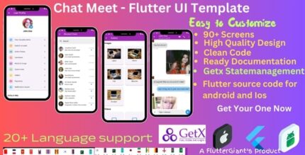 Chat-Meet Flutter Chat Application Social Chat Application Group Chat Application Template