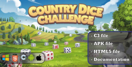 Country Dice Challenge - Educational Strategy Puzzle Game - HTML5, Construct 3