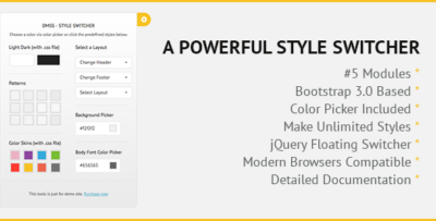 DMSS - Bootstrap jQuery Style Switcher