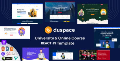 Eduspace - React JS Education, Online Course, University Template