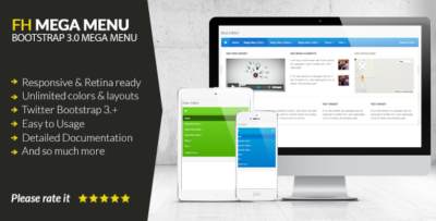 FH Mega Menu - jQuery Bootstrap 3 Mega Menu Plugin