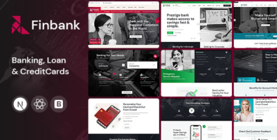 Finbank - Banking and Finance React Next Js Template