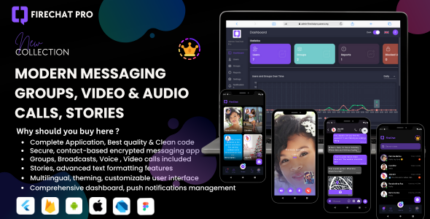 FireChat Pro - Flutter Modern Messaging - Group Chat - Video Calls - Voice Calls - Complete App
