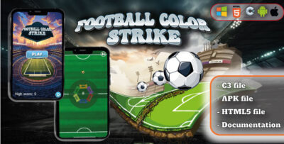 Football Color Strike - Casual Puzzle Game - HTML5, Construct 3