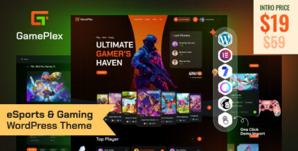 GamePlex - eSports and Gaming NFT WordPress Theme